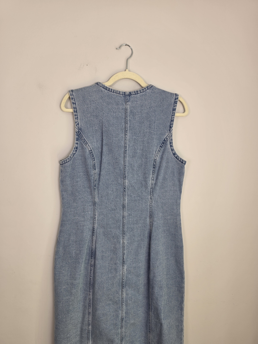 Abercrombie & Fitch The Mara Denim Vest Midi Dress Large Button Front - Picture 6 of 16